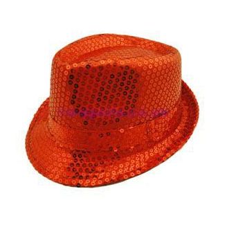 Sequin Trilby - Red 