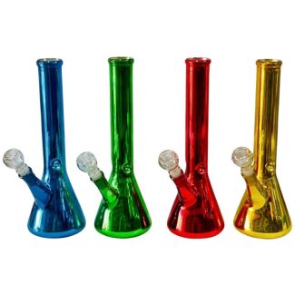 Shinny Glass Waterpipe -  Assorted Colours (11.7inch)