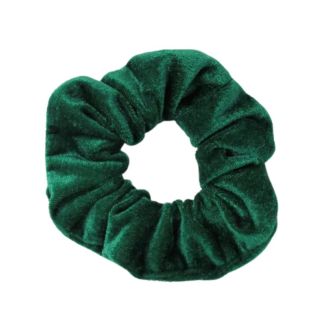 Shiny Green Velvet Scrunchie (12cm) 