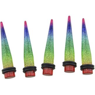 Ear Stretchers - Shiny Rainbow (7mm)