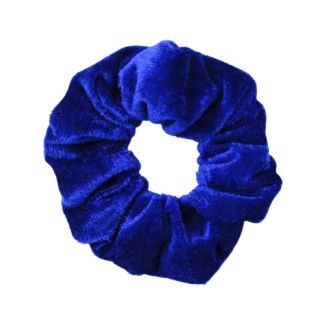 Shiny Royal Blue Velvet Scrunchie (12cm) 