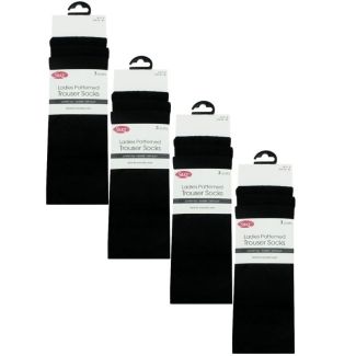 Silky Ladies Black Trouser Socks (3 Pack) - Asst. Patterned
