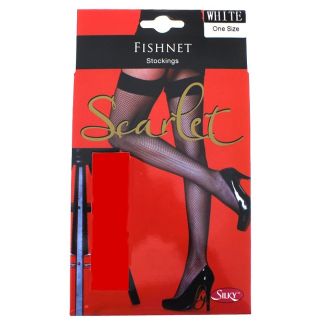 Silky's Fishnet Stockings - Red