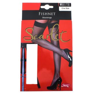 Silky's Fishnet Stockings - White