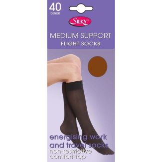 Silky's Medium Support Knee Highs - Nude (One Size)