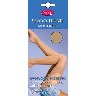 Silky's 15 Denier Smooth Knit Stockings - One Size (Nude)