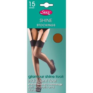 Silky's 15 Denier Super Shine Stockings - One Size (Melon)
