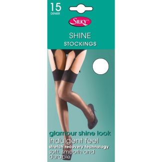 Silky's 15 Denier Super Shine Stockings - One Size (White)