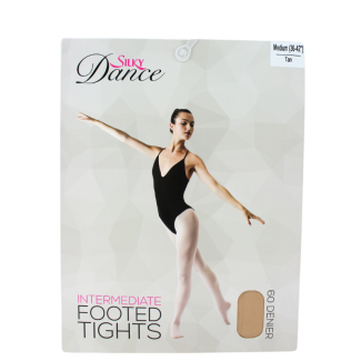 Silky's Adults 60 Denier Intermediate Footed Tights - Tan (Medium)