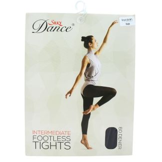 Silky's Adults 60 Denier Intermediate Footless Tights - Black (Small)
