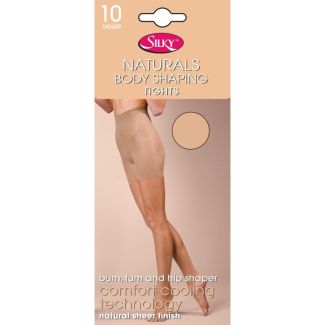 Silky's 10 Denier Naturals Body Shaping Tights - Black (M)