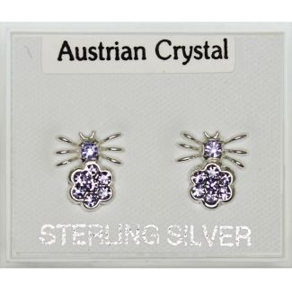 Silver Spider Austrian Studs - Asst Colours 6mm