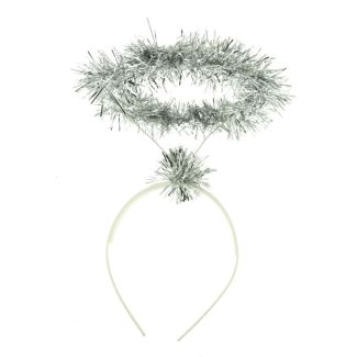 Silver Tinsel Halo On Aliceband 