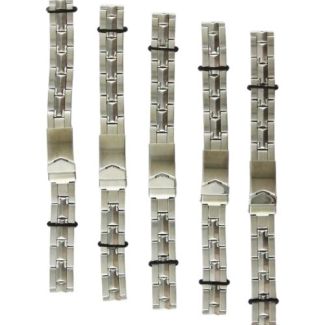 Silver Link Style Metal Bracelet Watch Straps - 14mm