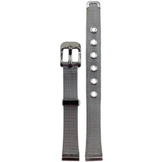 Silver Mesh Metal Watch Straps with Pin Buckle - 12mm