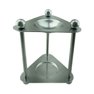 Silver Metal Oil Burner - Triangle Shaped