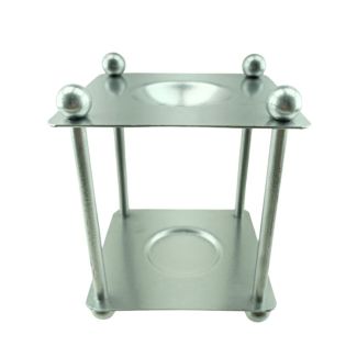 Silver Metal Oil Burner - Square Shaped