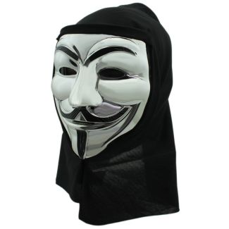 Silver Vendetta Face Mask with Head Cover
