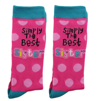 Simply The Best "Sister" Design Socks