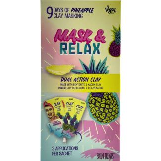 Skin Treats Dual Action 9 Days Pineapple Clay Face Mask (3 X 30ml Sachets)