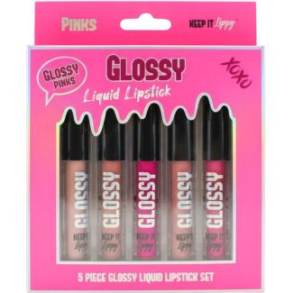 Skin Treats Keep It Lippy 5pcs Liquid Lipstick Gift Set - Glossy Pinks