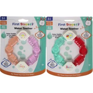 First Steps Water Filled Smile Design Teether - Assorted Colours 