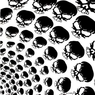 Wholesale Assorted Size Skulls On White Bandana 