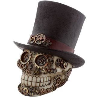 Steampunk Skull with Top Hat Design Ornament