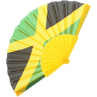 Jamaica Flag Carnival Folding Hand Fan