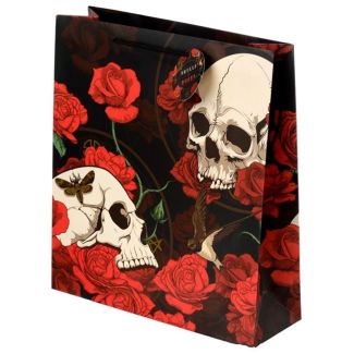 Wholesale Skulls and Roses Red Roses Gift Bag - Extra Large