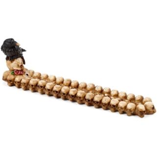 Skulls & Crow Resin Incense Stick Ashcatcher Burner (27.5cm)