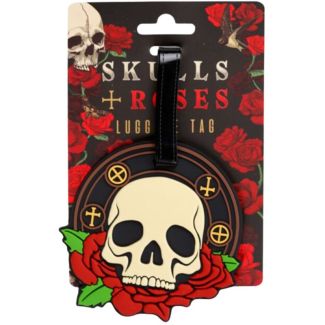 Skulls & Roses PVC Luggage Tag – (9.5cm)