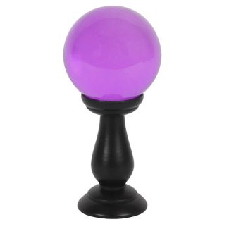 Small Crystal Ball On Stand - Purple 