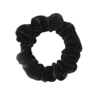 Small Size Velvet Scrunchie- Black (7cm)