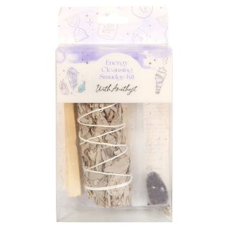 Wholesale Smudge Kit with Amethyst Crystal
