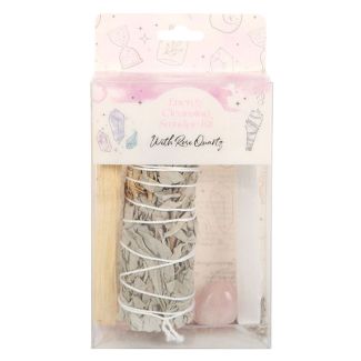 Wholesale Smudge Stick Kit With Rose Quartz Crystal 
