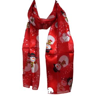 Ladies Snowman Design Christmas Scarf 