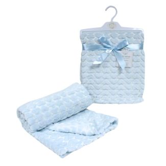 Snuggle Baby Heart Shape Waffle Wrap - Sky Blue