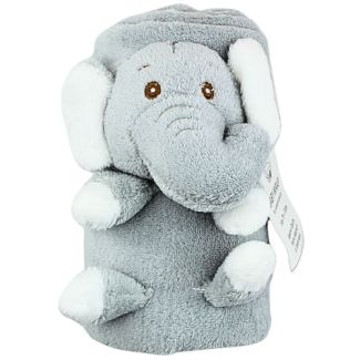 Snuggle Baby Roll Wrap With Fused Elephant Toy
