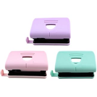 Soft Feel Hole Punch Pastel Green, Pink and Purple Assortment