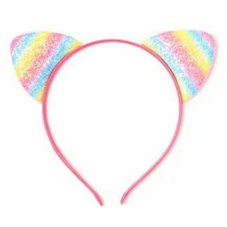 Sparkly Rainbow Cat Ears - Assorted Colours