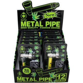 Sparkys Metal Pipes Leaf Design - Assorted (8cm)