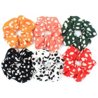 Speckled Print Fabric Scrunchie - Assorted Colours (12cm)