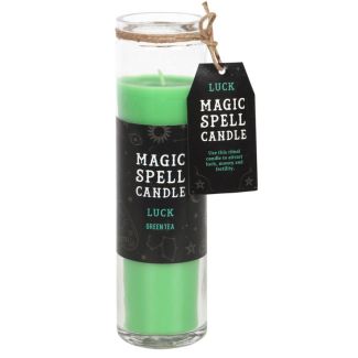 Wholesale Green Tea "Luck" Spell Tube Candle