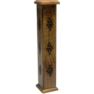 Square Design Wooden Incense Stick Tower Burner