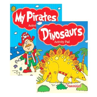 Squiggle Dinosaurs & Pirates Activity Pad - Assorted   