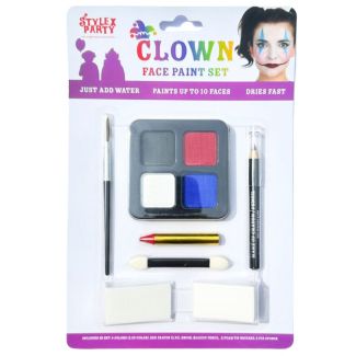 Halloween Clown Face Paint Set
