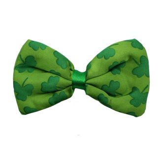 St Patrick's Day Green Bow Tie - Shamrock Design