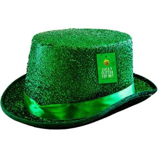 St. Patrick’s Day Green Glitter Top Hat