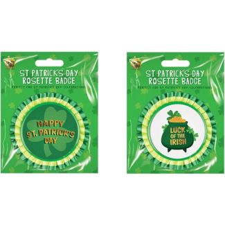 St. Patrick’s Day Rosette Badges – Assorted